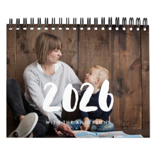 Family photo calendar 2026