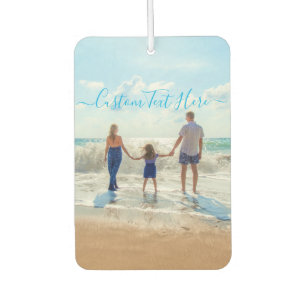 Family Photo Car Air Freshener Personalized Text