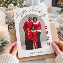 Family Photo Christmas Card | Happy Holidays