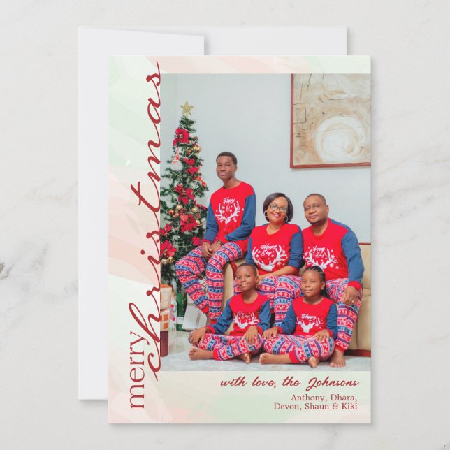 Family Photo Christmas Card; Personalized Card (Front)