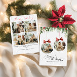 Family Photo Christmas Card Template Minimalist<br><div class="desc">Share your holiday greetings in style with this customizable Photo Christmas Card Template. Designed in a modern boho minimalist style, this printable card is perfect for showcasing your family photo. A simple and elegant way to create personalized holiday cards for friends and loved ones.</div>