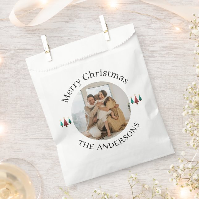 Family Photo Christmas  Favour Bag (Clipped)