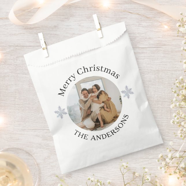 Family Photo Christmas  Favour Bag (Clipped)