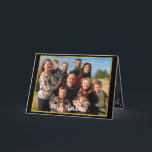 Family Photo Christmas Gold & Chalkboard Elements Holiday Card<br><div class="desc">Family Photo Christmas Gold Faux Foil & Retro Trendy Retro Vintage Chalkboard Elements</div>