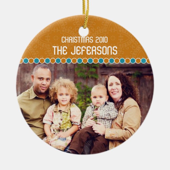 Family Photo Christmas Ornament (Front)