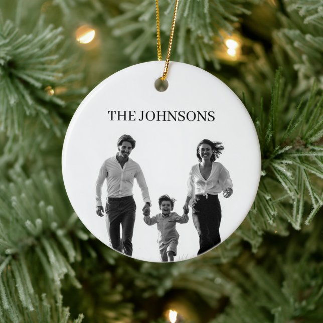 Family Photo Christmas Ornament Gift (Tree)