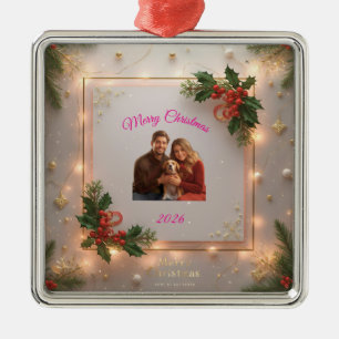 Family Photo Christmas Ornament Personalized Hol