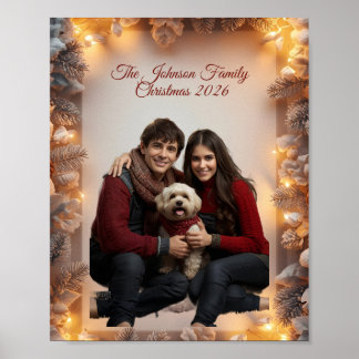 Family Photo Christmas Poster | Personalized Holid