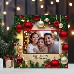 Family Photo Christmas  Tile
