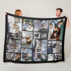 Family Photo Collage 14 Pics + Monogram Black Easy