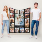 Family Photo Collage 15 Pictures + Name Black