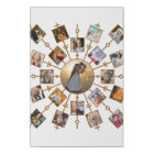 Family Photo Collage 21 Pictures Pretty White Gold