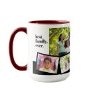 Family Photo Collage - 5 Photos and Custom Text