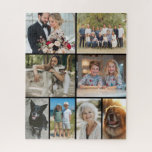 Family Photo Collage 8 Images Custom Jigsaw Puzzle<br><div class="desc">Turn cherished memories into a fun and meaningful activity with this Family Photo Collage custom jigsaw puzzle. Designed to feature up to 8 of your favourite photos, this puzzle creates a beautiful collage that brings joy with every piece. Perfect as a heartfelt gift for birthdays, holidays, anniversaries, or family reunions,...</div>