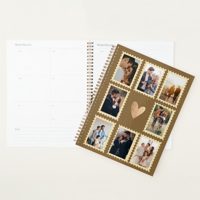 Family Photo Collage Anniversary Love Journal Planner (Display)