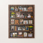 Family Photo Collage Antique Bookcase Personalized