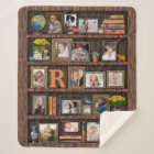 Family Photo Collage Antique Bookcase Personalized
