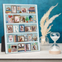 Family Photo Collage Beach Bookcase Personalized
