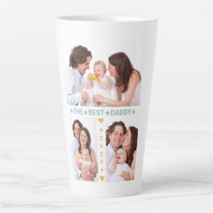 Family Photo Collage Best Dad Ever Father's Day Latte Mug