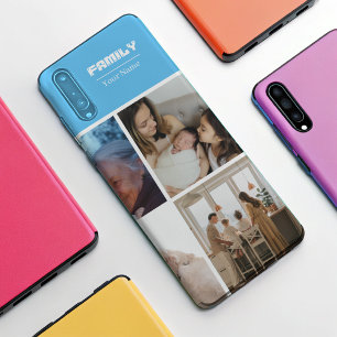 Family Photo Collage blue 4 Picture Case-Mate iPho iPhone 11 Pro Max Case