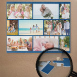 Family Photo Collage Blue Masonry Grid Custom Jigsaw Puzzle<br><div class="desc">Create your own custom photo puzzle. This photo collage has a classic blue, masonry grid layout which you can customize with your own photos. The photo template is set up ready for you to display 9 of your favourite family pictures which will automatically display in the masonry style. The design...</div>