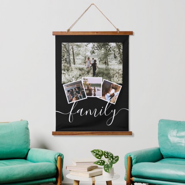 Family Photo Collage Custom Personalized Hanging Tapestry (Living Room)