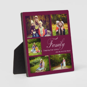 Family Photo Collage Forever Always Personalized Plaque
