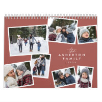 Family photo collage fun modern terracotta