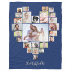 Family Photo Collage Heart 25 Pictures Name Blue