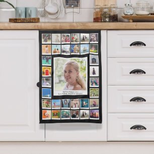 Family Photo Collage Kitchen Towel