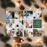 Family Photo Collage Merry And Bright Christmas Holiday Card<br><div class="desc">**Introducing Our Merry & Bright Family Christmas Card: A Celebration of Love and Joy** This holiday season, share the warmth of your family's love and the joy of your most cherished moments with our Merry & Bright Family Christmas Card. This beautifully designed card features a heartwarming 11-square photo collage layout,...</div>