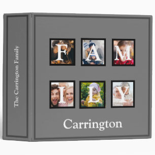 Family Photo Collage Personalized Binder