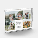 Family photo collage personalized love you grandma<br><div class="desc">Create your own custom family and grandchildren photo collage keepsake photo block with modern,  editable typography and a quote stating,  "Grandma makes the world wiser."               Surprise your grandma or grandpa with this gift on Grandparents Day,  their birthday,  Christmas,  or any other occasion!</div>