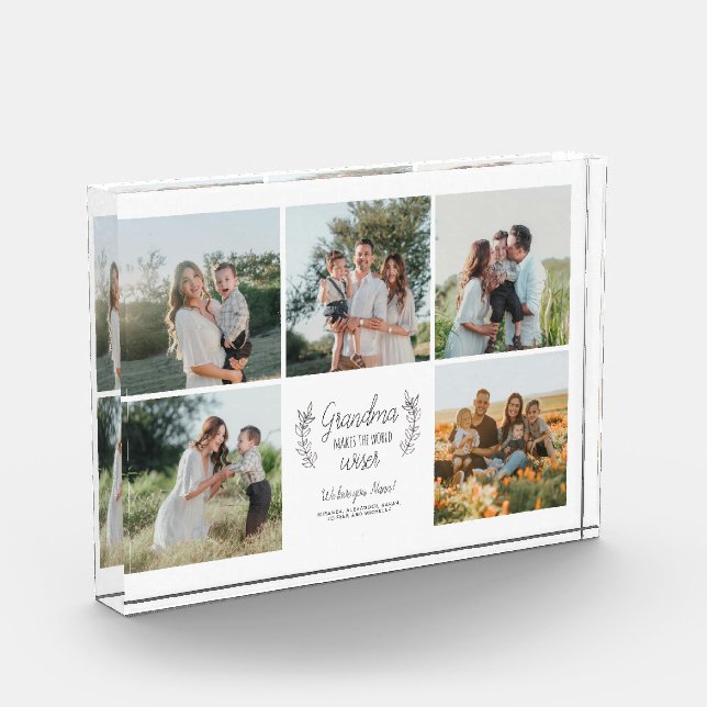 Family photo collage personalized love you grandma (Left)