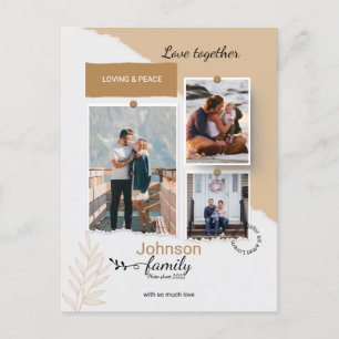Family Photo Collage Template Postcard