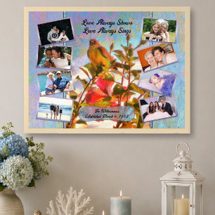 Family Photo Collage Tropical Bird 2338 Art Print