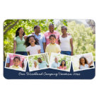 Family Photo Collage w Zigzag Photo Strip Blue