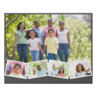 Family Photo Collage w. Zigzag Photo Strip - Grey