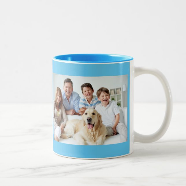 Family Photo Design Two-Tone Coffee Mug (Right)