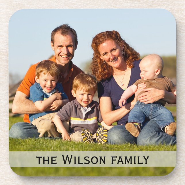 Family Photo Drink Coasters (Front)