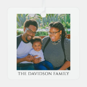 Family Photo Keepsake Metal Ornament