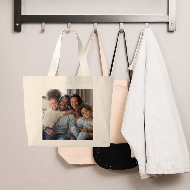 Family photo kids children large tote bag (Creator Uploaded)