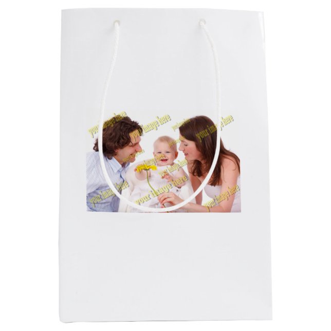 FAMILY Photo ✨ Lovely Custom  Medium Gift Bag (Front)