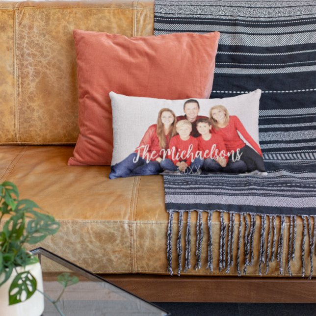 Family Photo Lumbar Pillow (Creator Uploaded)