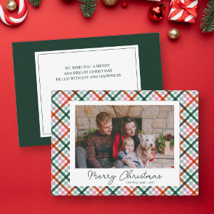 Family Photo Modern Christmas Holiday Card
