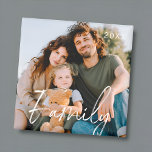 Family Photo Modern Cool Typography Magnet<br><div class="desc">This simple and classic design is composed of playful cursive typography and add a custom photo of your family.</div>