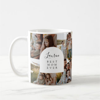 Family Photo Mug Modern Best Mom Ever Mug