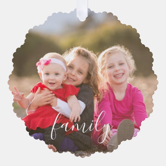 Family Photo Ornament Card (Front)