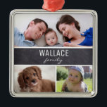 Family Photo Ornament Collage Christmas<br><div class="desc">Personalize this family photo Christmas ornament with .your favourite photos. Include your name and year and enjoy this keepsake. Give it as a gift or keep for yourself. remember baby's first christmas for example and years after,  make it a tradition.</div>