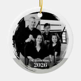 Family Photo Ornament - Modern